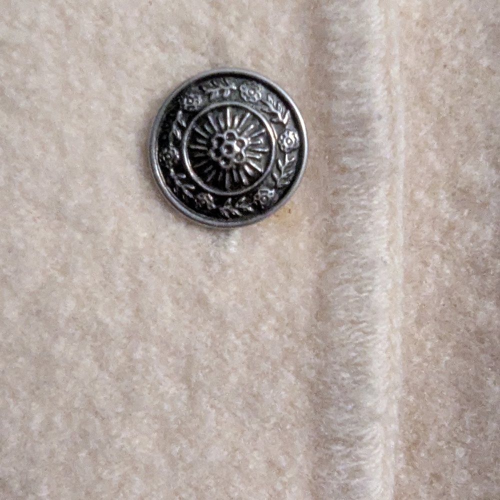 Casual Corner Elegant Ivory Pea Coat - Picture 2 of 4